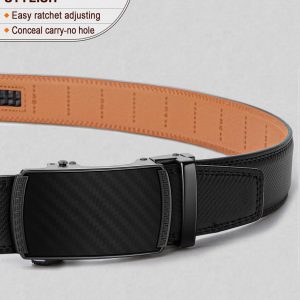 Men’s Belt,Slide Ratchet Belt For Gift Men Dress Pant Shirt Oxfords,Trim To Fit