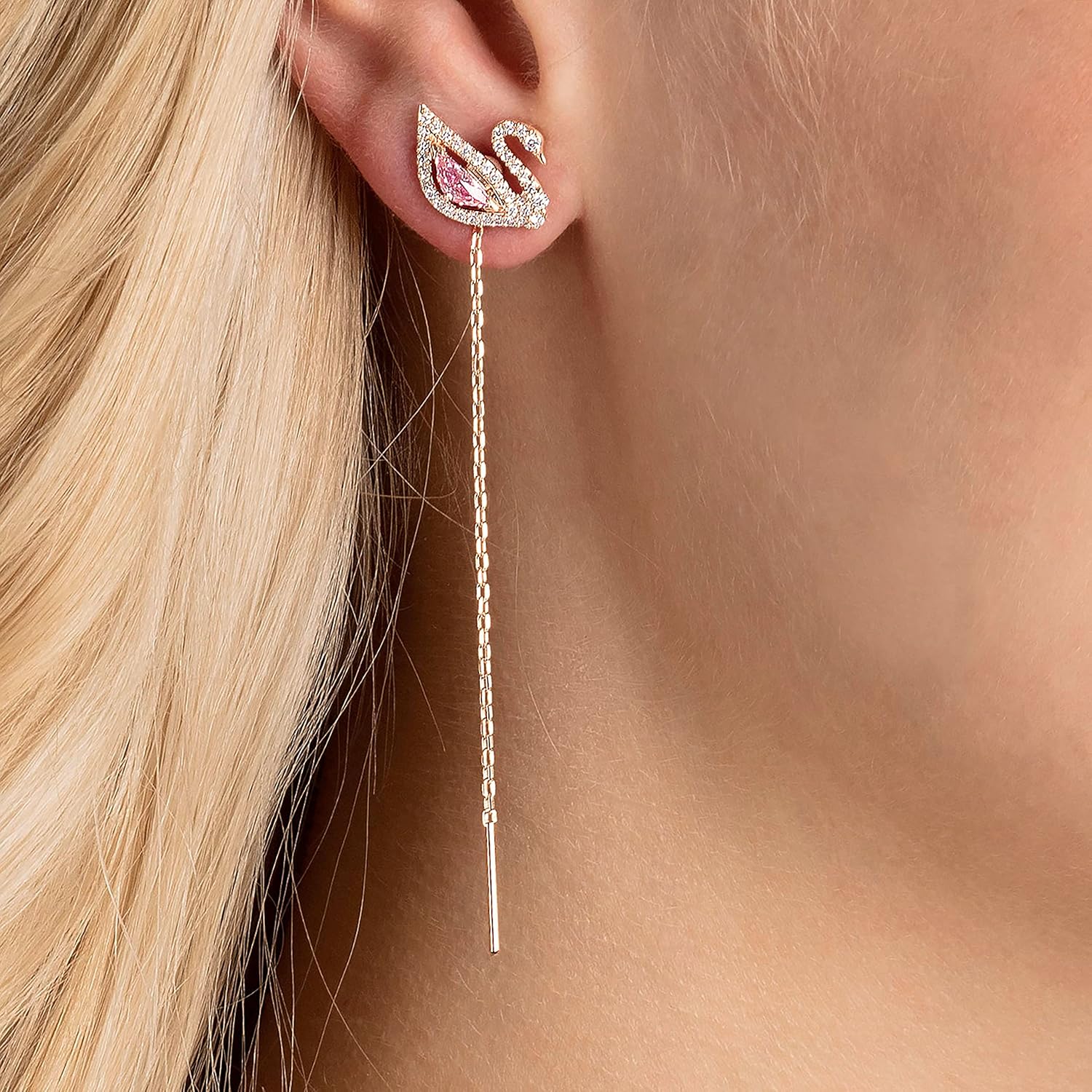 Dazzling Swan Jewelry Collection, Blue Crystals, Pink Crystals, Clear Crystals - Image 4